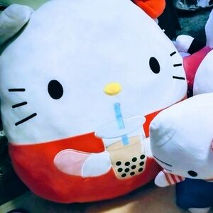 Big Squishmallows Hello Kitty 20" Plush Toy - Boba Tea